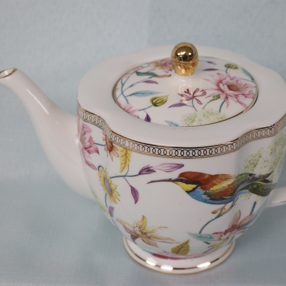 Grace Teaware Other - GRACE TEAWARE BOTANICAL PARADISE BIRDS FLORAL PORCELAIN COFFEE TEAPOT - NEW